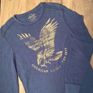 Men American Eagle Long Sleeve Thermal Shirt Classic Fit Medium Gently Used